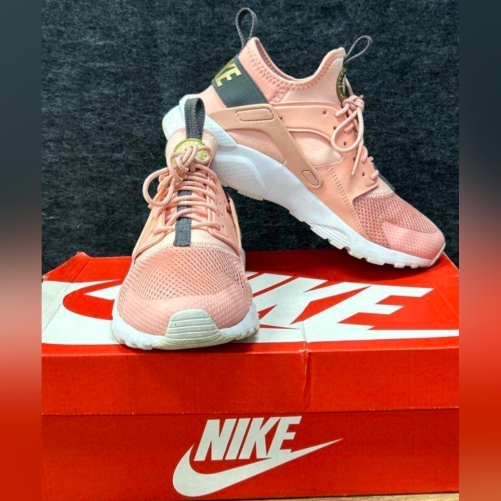 Nike Air Huarache Run Ultra 'Bleached Coral’ Sneakers Size 5Y Box  MSRP $95 - Picture 5 of 11